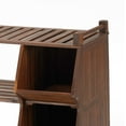 thumbnail image 5 of 6.75' Chocolate Brown 4-Tier Outdoor Shoe Rack Cubby, 5 of 6