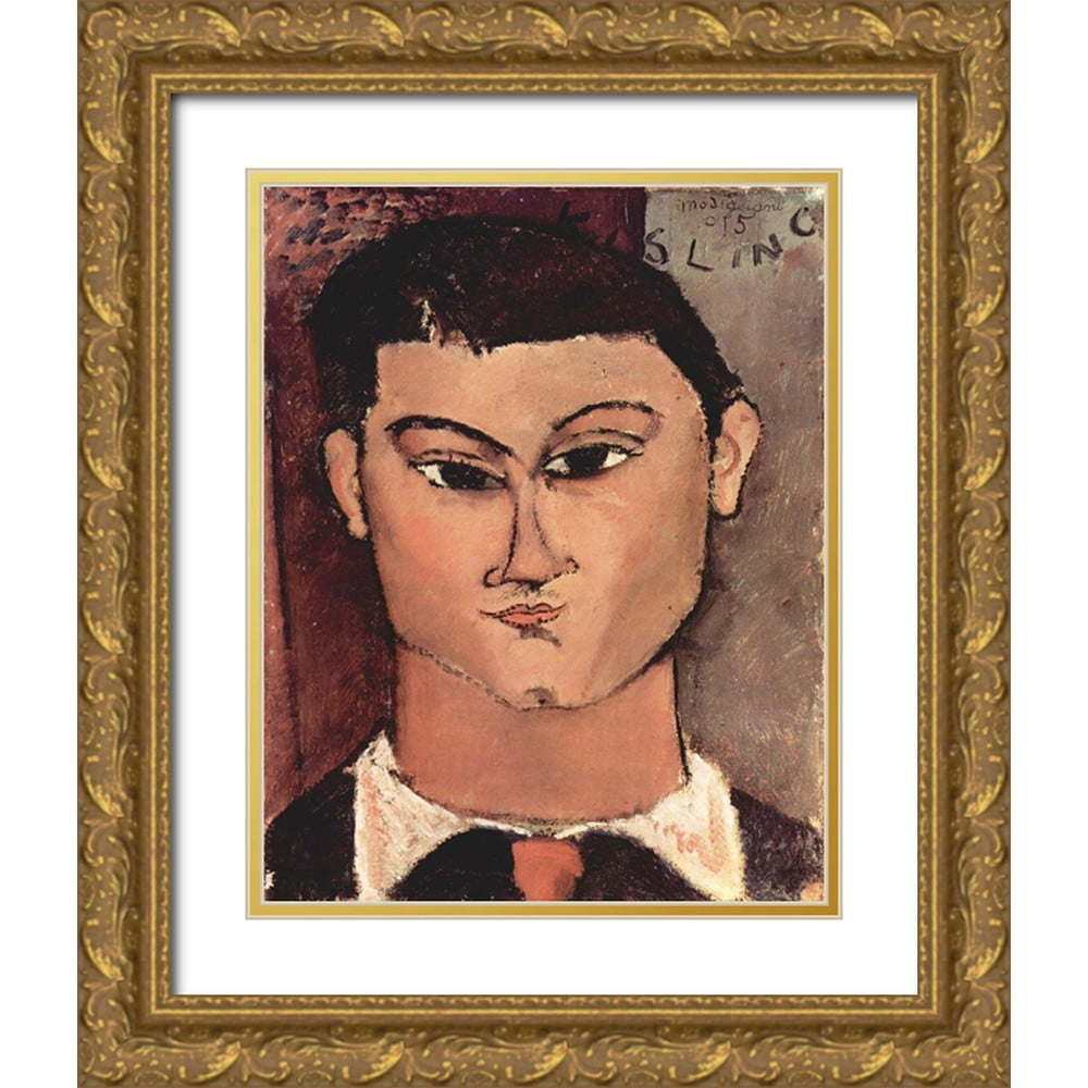 Modigliani, Amedeo 20x24 Gold Ornate Wood Framed with Double