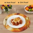 thumbnail image 4 of Burnt Orange Ombre Clouds Round 13 Inch Placemats Set of 8, Modern Abstract Gradient Cloud HeatResistant Non Slip Place Mats for Dining Table, Wipeable Braided Kitchen Table Mats for Housewarming, 4 of 9