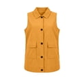 thumbnail image 7 of NominalSnug Women Corduroy Sleeveless Vest Collared Button Down Casual Outerwear With Flap Pockets, 7 of 7