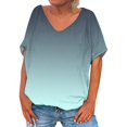 thumbnail image 1 of Posijego T-Shirts à Col en V pour Femmes, Chemise à Manches Courtes Imprimée, Pyjama Décontracté d'Été pour Femmes, 1 of 2