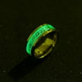 thumbnail image 2 of JAJAFOOK Men 8mm Wide Luminous Effect Stainless Steel Music Piano Ring Glow in The Dark, 2 of 5
