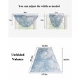 thumbnail image 5 of Water Wave Blue Sheer Waterfall Valance Curtains for Window, Abstract Art Minimalist Rod Pocket Sheer Topper Swag Curtains for Living Room, Kitchen 38.5"W x 47.2"L, 1 Panel, 5 of 7