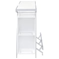 thumbnail image 3 of Leo Armoire de Bar à Vin de 52 Pouces avec Rangement - Étagères - Blanc - Acier Chromé, 3 of 6