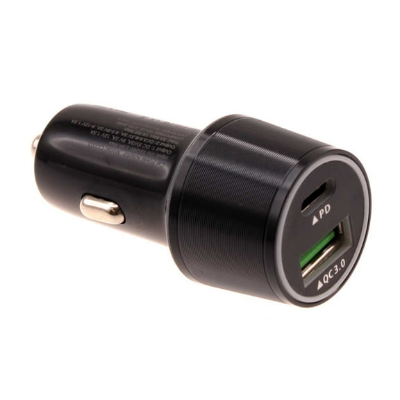 Quick Car Charger for T-Mobile REVVL 6x/Pro 5G - 36W 2-Port USB Type-C PD Power Adapter DC Socket Plug-in Smart Detect Compact P9O for REVVL 6x, 6x Pro 5G Phones