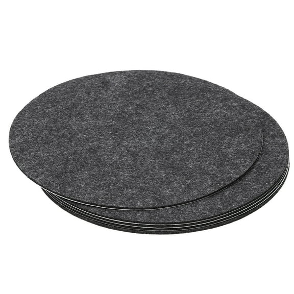 Uxcell 7 Inch Diameter Lamp Base Felt, 5Pack 2mm Thickness Adhesive Non-slip Anti-scratch Backed Felt, Dark Grey