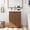Brown, variant on Gianna 24" Modern Bathroom Vanity with Ceramic Basin, Undermount Vanity Sink Cabinet with 1 Door and 2 Drawers, Free Standing Bathroom Storage Cabinet with Sink Combo Set, White