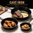 thumbnail image 6 of Cast Iron Skillet Set, TAIMASI 3-Piece Pre-Seasoned Pan Cookware Set, 10", 8", 6" Frying Pans with Handles, Heavy-Duty Cookware Set with Non-Stick Surface For Saute, Cooking, Pizza, 6 of 10