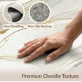 thumbnail image 6 of ODIKA 8'x10' Washable Area Rug Ivory Abstract Cream Swirl Fluffy Contemporary Neutral Tones for Dining Room, Large Office, Lounge, Non-Slip Chair-Friendly Mat, 6 of 7