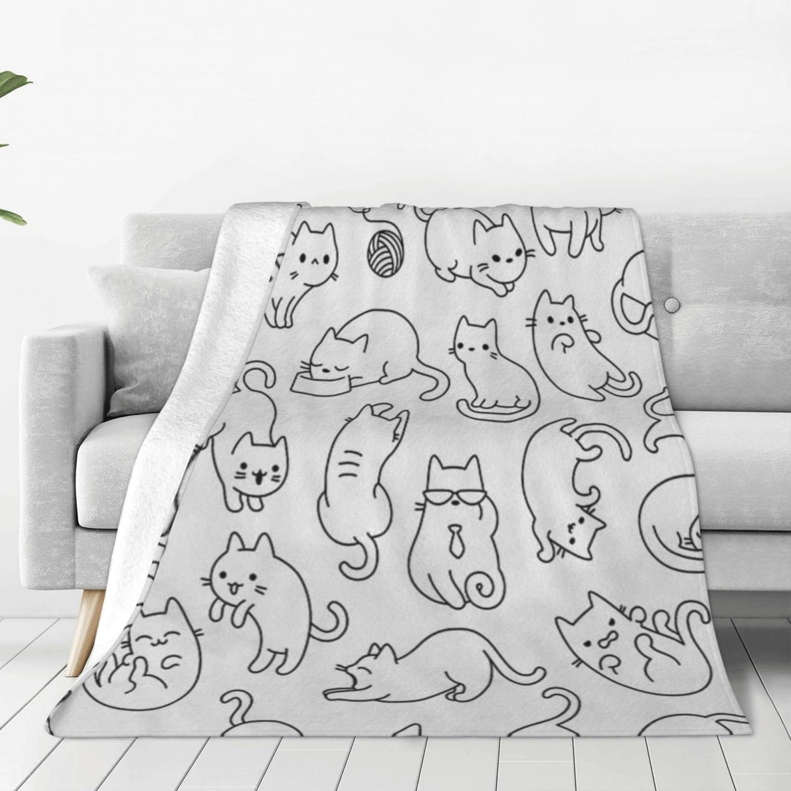 Cat Blankets Super Soft Blanket Pet Bed Sofa Blanket Funny Cat Gifts