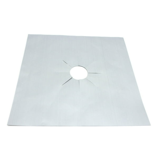 1 Uds.Hojas protectoras de placa de cocina de gas de revestimiento de horno de servicio pesado universal (plata)