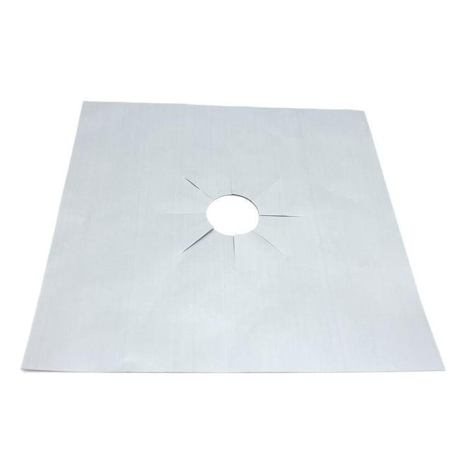 1pcs Doublure de Four Universelle Robuste Feuilles de Protection pour Plaque de Cuisson à Gaz (Argent)