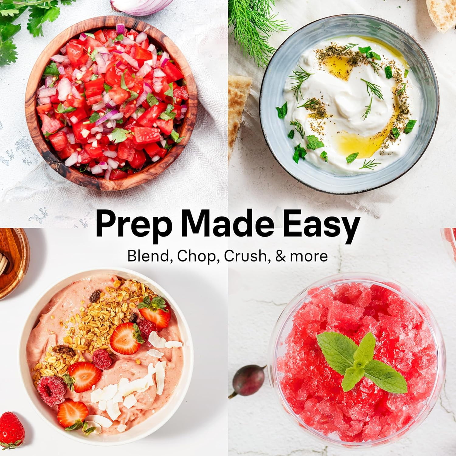 CH3012BK EasyPrep  Food Processor, 4 Cup Capacity with QuadBlade Technology for Fast Chopping and Ice Crushing