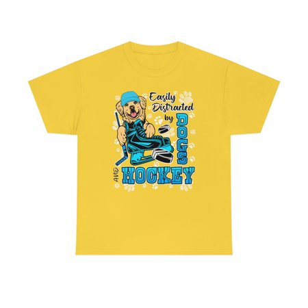 Familyloveshop LLC Easily Distracted By Dog and Hockey  R1160206c1