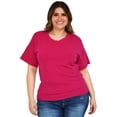 thumbnail image 1 of Playera básica Roman Fashion/Tallas Extras, 314 (Fiusha) fucsia 42 Roman Fashion BL-RF-314-FIUSHA, 1 of 6