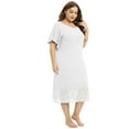 thumbnail image 5 of WBQ Women's Plus Size Nightgown Pajamas Soft Sleepwear Nightgowns, 5 of 7