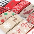 thumbnail image 4 of Christmas Ribbon Gift Wrapping Burlap 2 3 5 4 Fabric Ribbon DIY Linen Xmas Tree Present Packaging Accessory, Type 6, 5m, 4 of 7