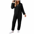 thumbnail image 2 of Timegard Combinaisons Grande Taille pour Femmes Automne Hiver en Molleton Doux à Capuche avec Fermeture Éclair, Pyjama Chaud, 2 of 6