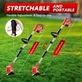 thumbnail image 6 of Electric Weed Wacker Cordless with Wheels, 21V 2×2000mAh Weed Eater Battery Powered, 6-inch Cordless String Trimmer with 3 Types of Blades, Electric Grass Trimmer, Lawn Edger, Mower for Yard, Garden, 6 of 8