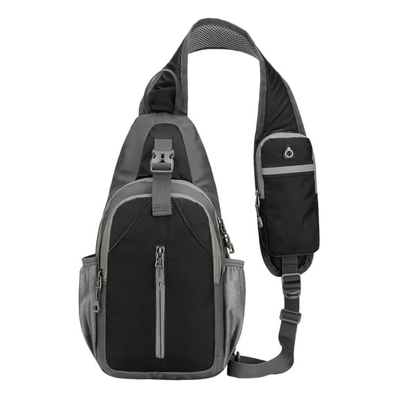 LONGshukeji Small Crossbody Sling Backpack Hiking Daypack Lightweight Casual Shoulder Chest Bag Multiple Pockets Sports Outdoor Travel