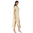 thumbnail image 5 of Lilgiuy Women's Flowy Kimono Cardigan Open Front Dress Printed Blouse Loose Long Dress Beige,4-12 2022 Fall Winter, 5 of 5