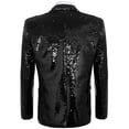 thumbnail image 4 of COOFANDY Mens Sequin Sport Coat Suit Jacket Stylish Shawl Lapel Glitter Blazer with Pockets, 4 of 9