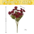 thumbnail image 2 of 1Bundles Fake Mums Artificial Fall Flowers for Outdoors Silk Daisy Floral Faux Mum Plants for Home Decor Indoor Outside Porch Pots Planters Potted Decorations (Wine Red), 2 of 2