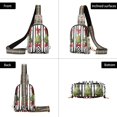 thumbnail image 7 of FORMRS Womens Crossbody Sling Bag Travel Daypack Shoulder Chest Backpack, Black Striped Trees, 7 of 7