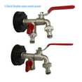 thumbnail image 2 of IBC Tank Adapter S60X6 1/2" 3/4" Garden Hose Faucet Water Tank Hose Connector Tap Replacement Connector Fitting Valve ,Durable Materia, 2 of 6