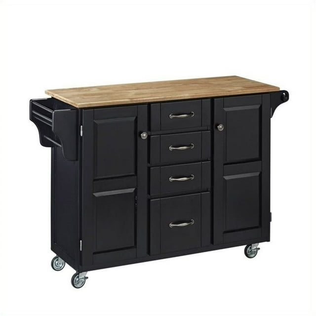 Hawthorne Collections Kitchen Cart in Black