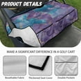 thumbnail image 6 of Renewold Golf Cart Seat Cover with Front Pockets Lightweight Breathable Golf Cart Accessories Keeps Seat Cool and Clean Fits for Most 2 Person Club Car, Marble Violet Blue, 6 of 7