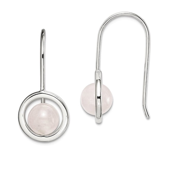 925 Sterling Silver Pink Chalcedony Long Drop Dangle Earrings 21.88x9.88mm Wide Dangle Earring for Women