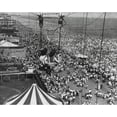 thumbnail image 2 of Beach Crowds As Seen From The Parachute Jump At Steeple Park. Coney Island History (36 x 24), 2 of 2