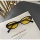 thumbnail image 4 of Gafas de Sol Laurinny Ovaladas Estilo Retro de los 90 con Montura Negra y Lentes Amarillos, 4 of 8