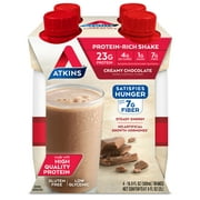 Atkins Meal Size Protein-Rich Shake, Creamy Chocolate, Keto Friendly, 4 Count