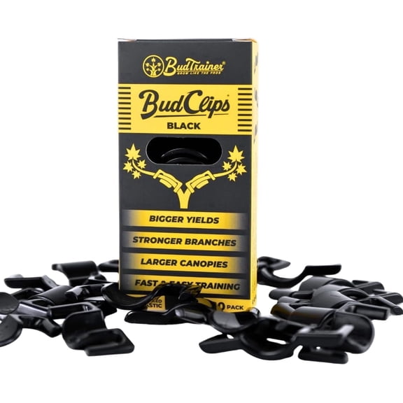 BudClips LST Plant Training Clips 20 Pack – Universal Size Durable Reusable Plant Support Clips for Stem Bending & Growth Training