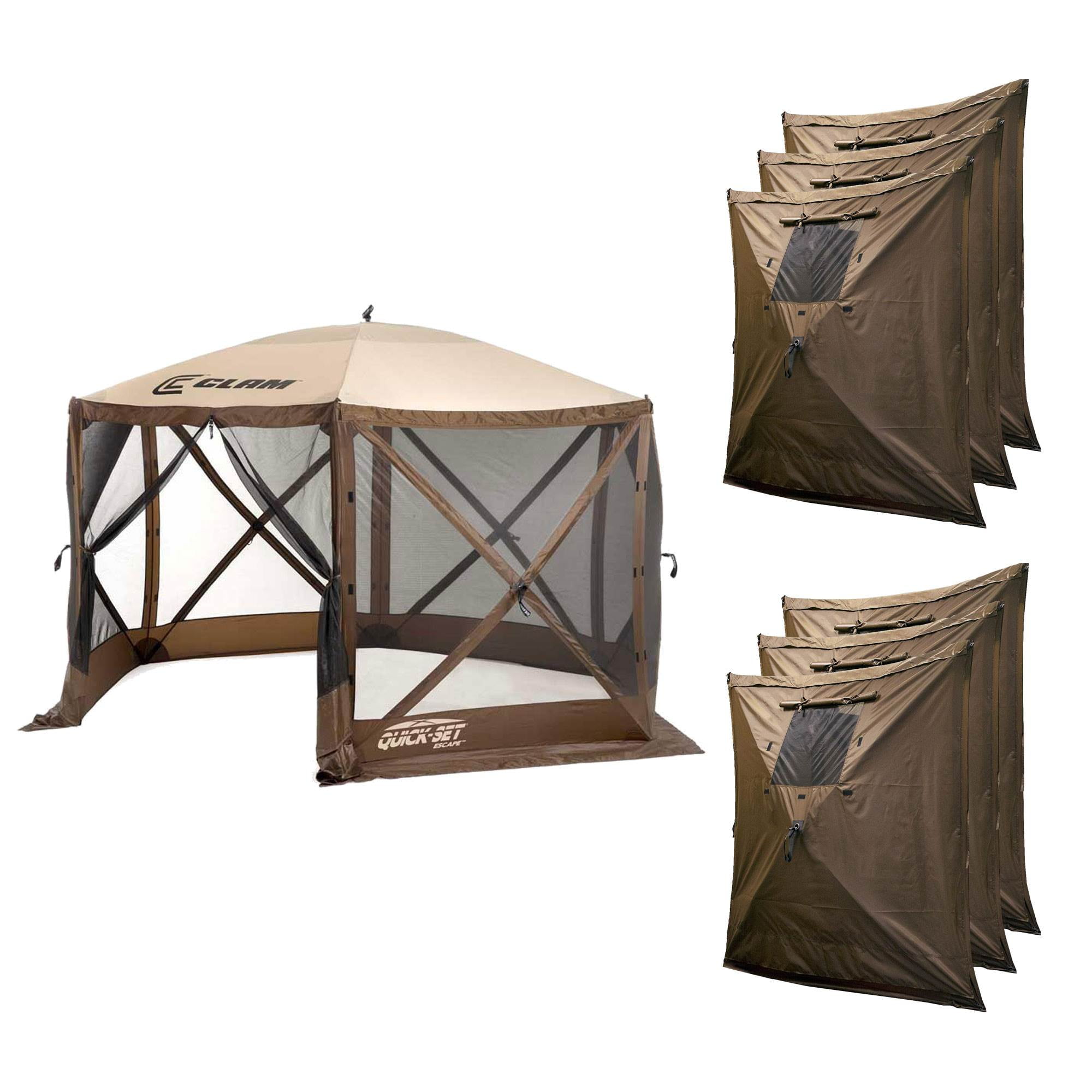 Clam Quick Set Escape Pop Up Outdoor Canopy Gazebo Shelter w 6 Wind Panels Walmart