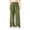 001 Army Green, variant on Women's Cargo Pants Casual Drawstring Jogger Solid Color Wide Leg Parachute Pants with Multiple Pockets