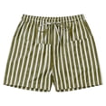 thumbnail image 5 of cocolona Womens Summer Casual High Waist Striped Beach Shorts Elastic Waist Straight Wide Leg Vacation Shorts with Pockets, 5 of 5