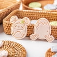 thumbnail image 3 of Cute Happy Easter Biscuit Embossed Mold Stencil Non-Stick, Plastic, Cookie Cutter, for Kitchen, 3 of 8