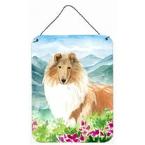 Mountain Flowers Smooth Collie Wall or Door Hanging Prints