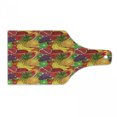 thumbnail image 1 of Colorful Cutting Board, Exotic Tropical Fresh Ripe Juicy Fruits Pineapple Berries Watermelon Grape Orange, Tempered Glass Cutting and Serving Board, Wine Bottle Shape, Multicolor, by Ambesonne, 1 of 1