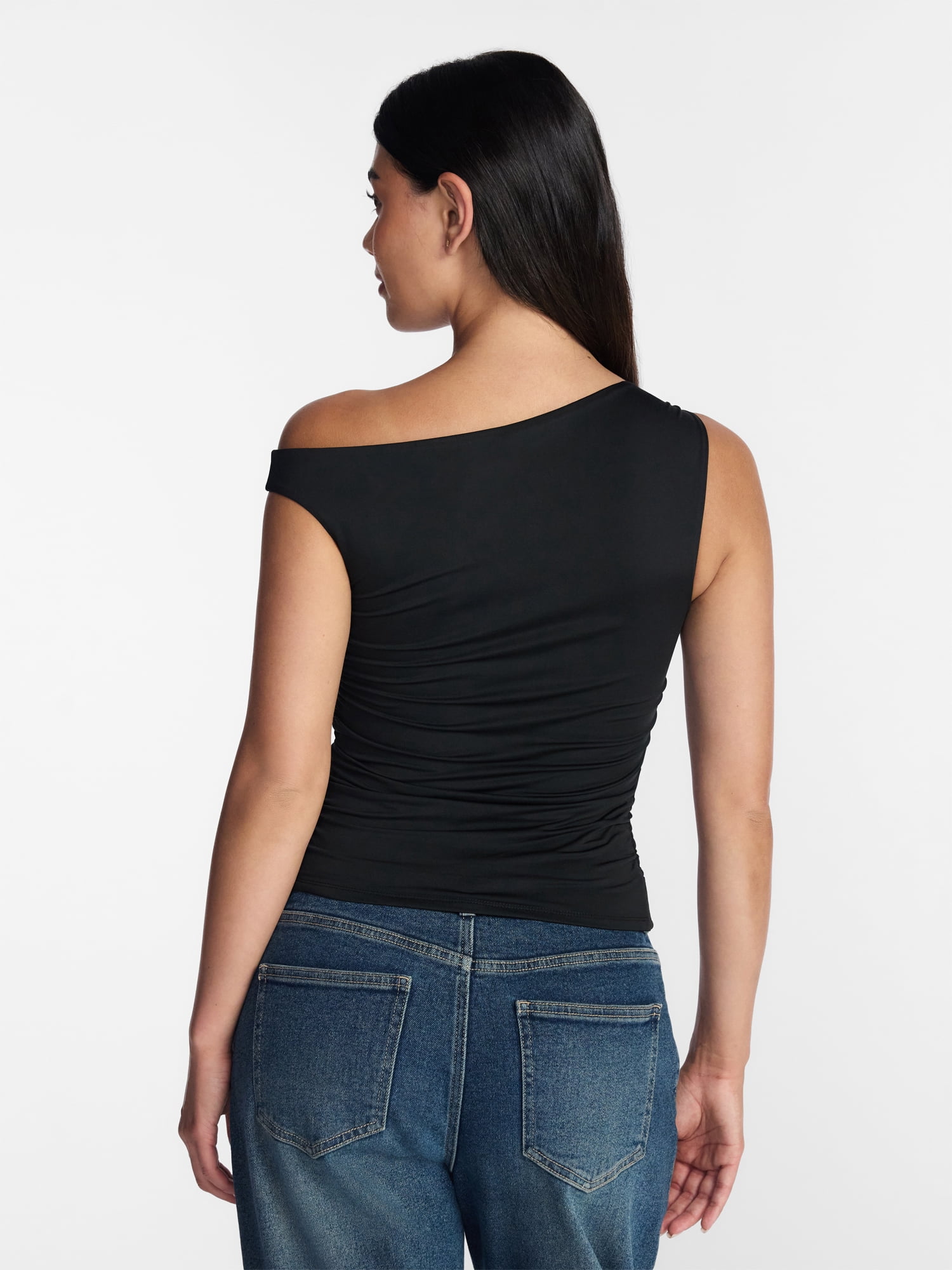 Madden NYC Women's Sleeveless Ruched Top, Sizes XXS-XXL
