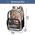 thumbnail image 4 of PVC Transparent Backpacks Clear Backpack for Travel and Outings Pink Rose Bushes, 4 of 7