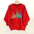 thumbnail image 3 of Maplenight Women's Christmas Sweatshirt Crew Neck Xmas Tree Graphic Sweatshirts Holiday Vacation Loose Casual Long Sleeve Shirts, 3 of 5