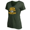 thumbnail image 2 of Women's Green Green Bay Packers Faith Family T-Shirt, 2 of 3