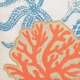 thumbnail image 3 of HomeRoots 515488 18 x 18 in. Blue & Orange Seahorse Coastal Polyester Pillow with Applique, 3 of 3