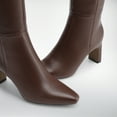 thumbnail image 2 of BURUDANI Women Chunky Block-Heel Square-Toe Knee-High Tall Boots Side-Zip Fashion Boots, 2 of 7