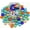 Mixed, variant on Mixed gemstone vase filler, mixed colored glass stone flat-bottomed marble beads, suitable for aquariums, fish tanks, flower pots, crafts, home decor art vase filler (1 lb).