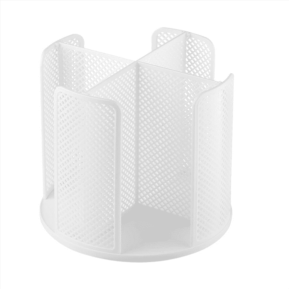 Rotatable Cup and Lid Organizer with 4 Compartments, Coffee Cup Dispenser,Paper Cup Storage Holder, for Countertop White